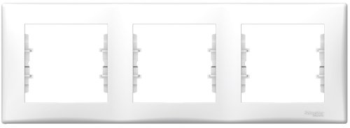 Рамка горизонтальная Schneider Electric Sedna 3-м. белый картинка